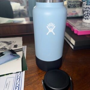 Hydro Flask Sky Blue Water Bottle with Black Base